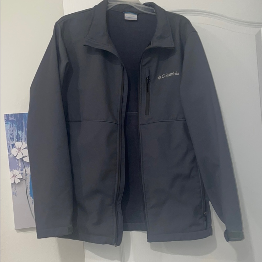 Columbia Gray Performance Jacket Lightweight Soft-Shell